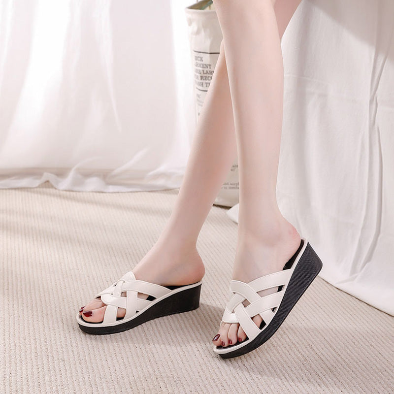 【49% REDUCERE】👡【36-40】Papuci de damă cu toc plat, noi, 2025, confortabili, cresc înălțimea cu 5 cm🔥Livrare gratuită. 🚀Ramburs la livrare