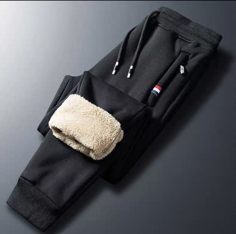 👖🔥2024 Iarna Bărbați de iarnă Lambswool îngroșat Casual cald Sweatpants cald_3834194