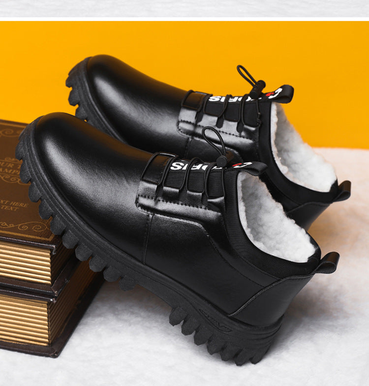 【38-44】Pantofi bărbați din piele de vacă, îngroșate și calde cizme de zapada