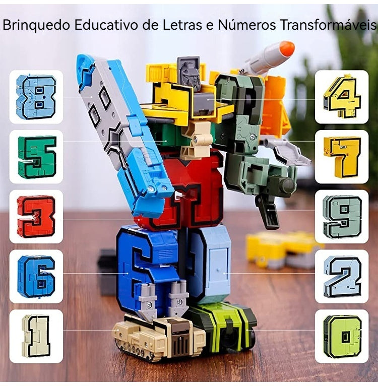 🔥🎁 Brinquedo Educativo de Letras e Números Transformáveis
