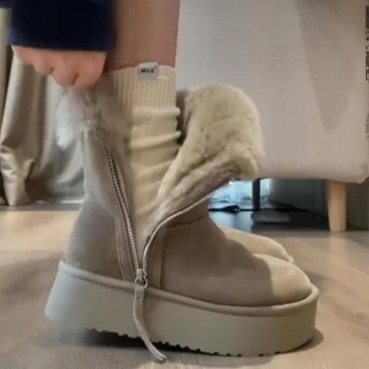 【35-40】Cizme de bumbac îngroșate de catifea---3828909