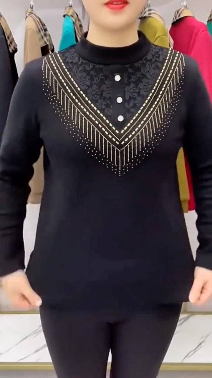 🔥⛄❄️【M-4XL】 2024 noi topuri de damă, la modă, cu gât rotund, toamnă și iarnă._3825236