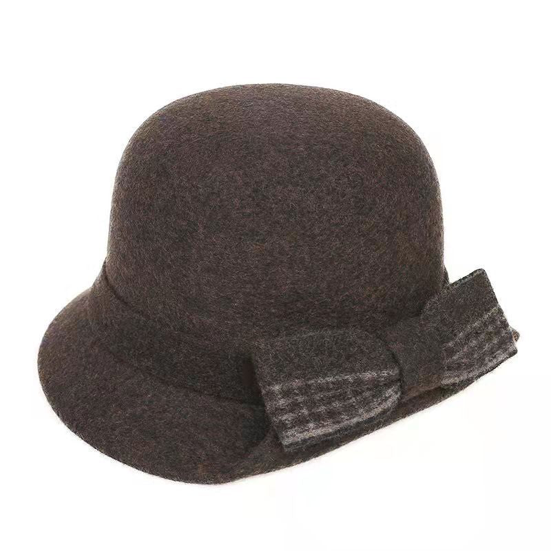 💥50% REDUCERE💥2024 Pălărie din pâslă de lână pură de înaltă calitate pentru femei, la modă retro elegantă