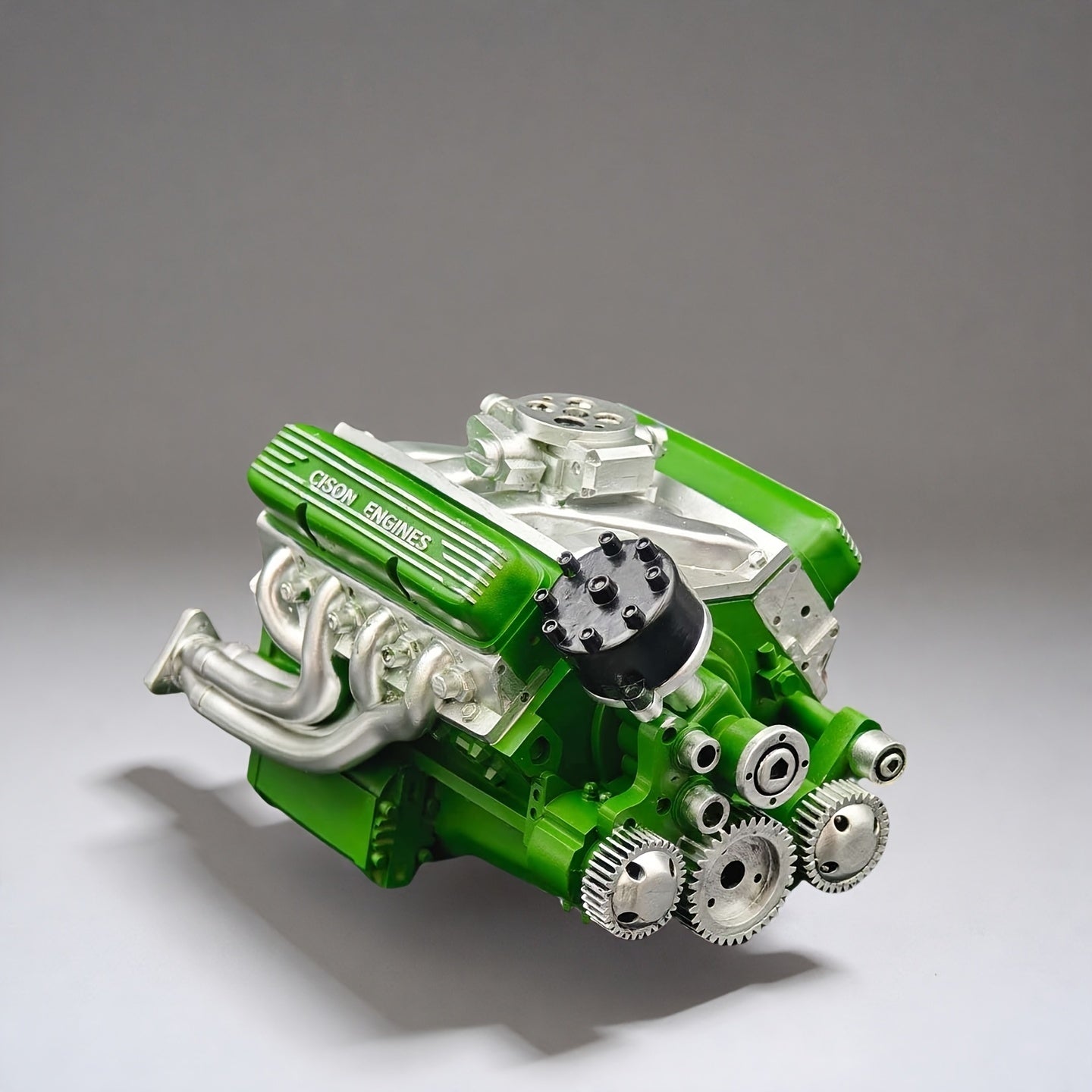 Kit de modelo de motor a gasolina Mini V8, kit de montagem manual de motor V8 pequeno, montagem mecânica para adultos