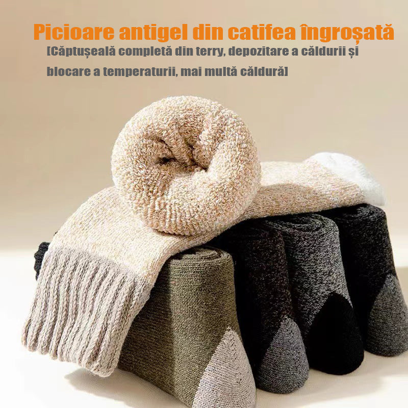 🥰【10 perechi】🐑Lână groasă! 🐑Șosete de lână șosete îngroșate pentru bărbați iarna-3824938