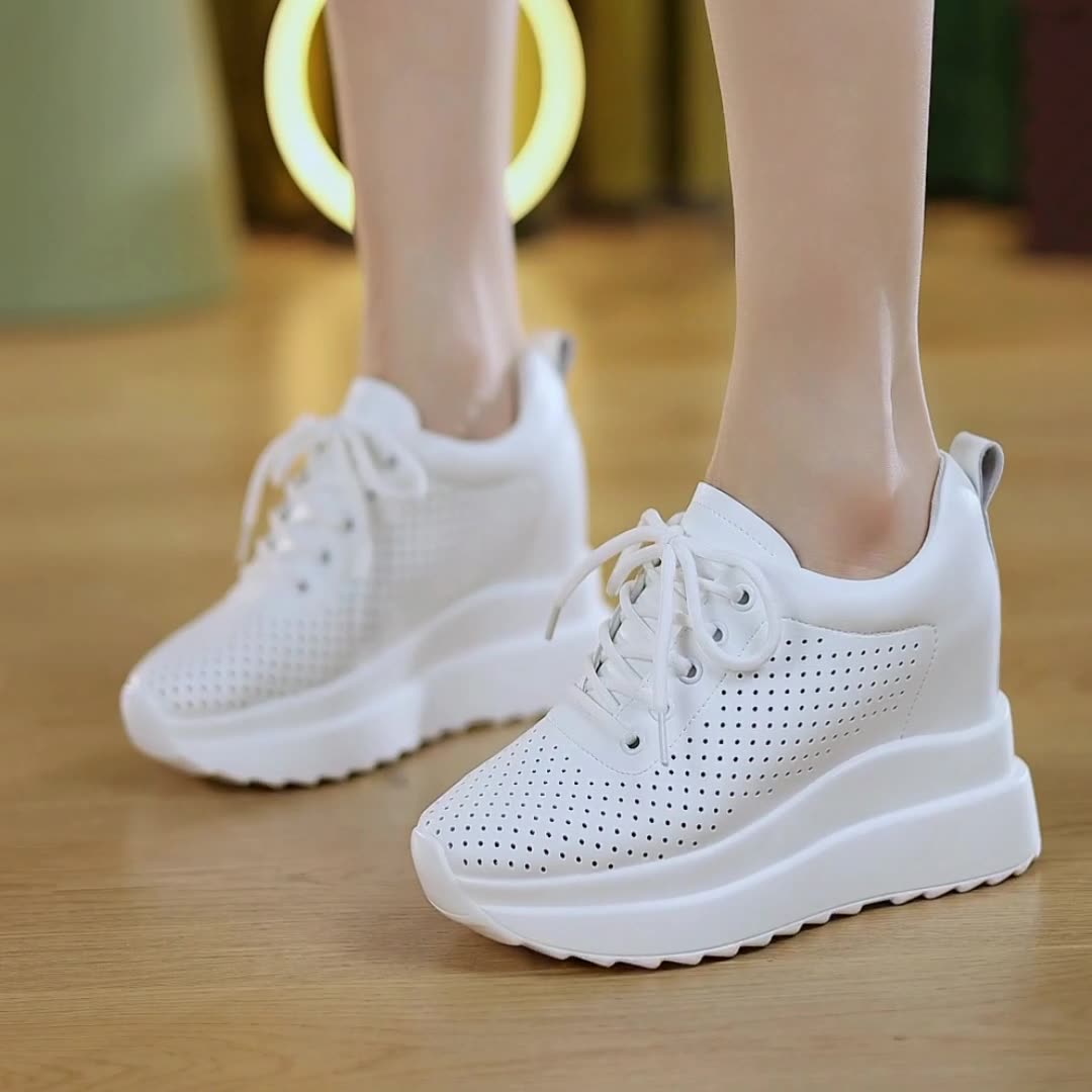 👟【34-40】Pantofi noi de vară cu platformă și talpă groasă, cu tocuri adânci și respirabile, pentru femei | Mărime standard, alegeți cu încredere🎁