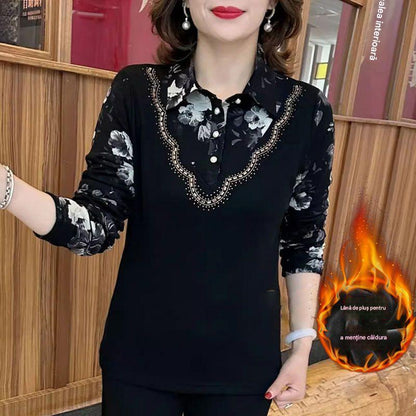 Iarna nou Bowknot căptușit Top