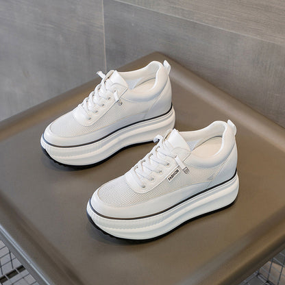 👟【34-40】Pantofi noi de vară cu platformă și talpă groasă, cu tocuri adânci și respirabile, pentru femei | Mărime standard, alegeți cu încredere🎁