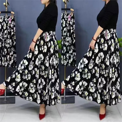 💖【Reducere pe timp limitat】 🌸【L-5XL】2025 fustă lungă nouă cu talie înaltă imprimată