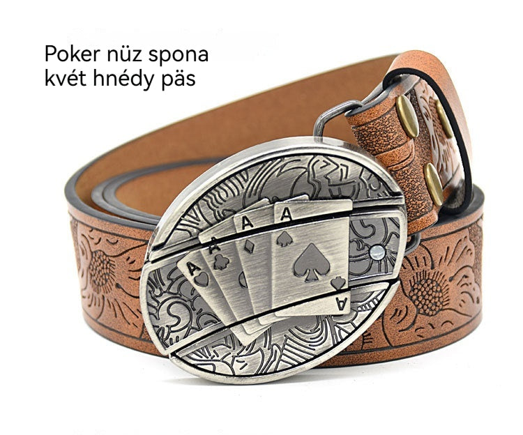 🆒【Artigo em Alta】👍Cinto Masculino com Relevo e Faca Embutida