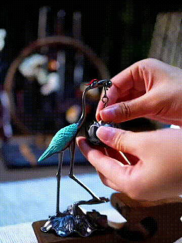 🔥🔥Arzător de tămâie cu macara și lotus ornamente creative, arzător de aromoterapie acasă_3848219