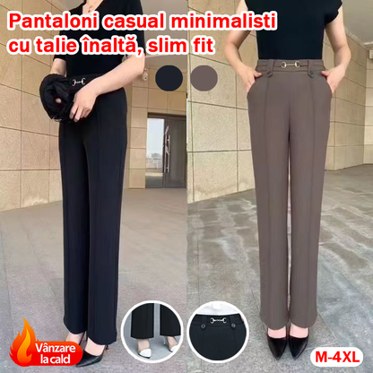 【M-4XL】🔥Cumpărați 1 obțineți 1 gratuit🔥Pantaloni drepți noi de înaltă calitate, pantaloni casual de îmbrăcăminte exterioară de vară, pantaloni simpli subțiri cu talie înaltă