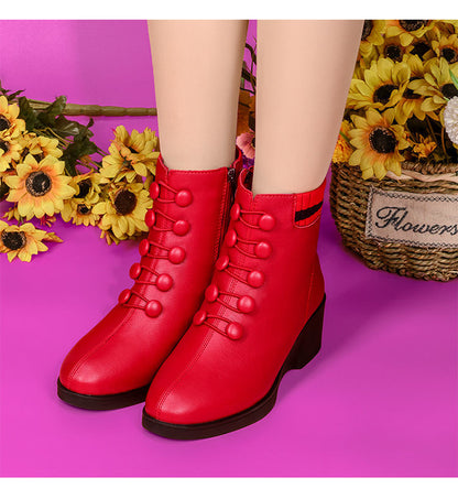 👢【35-41】2024 Toamnă și Iarnă Cizme populare din piele moale cu toc înclinat pentru femei---3823184