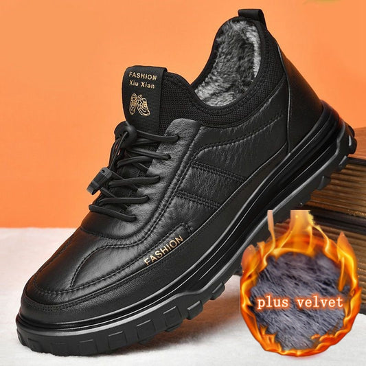 【30% OFF】【39-44】Pantofi sport noi de iarnă pentru bărbați, căptușeală de catifea, impermeabili și antiderapanți