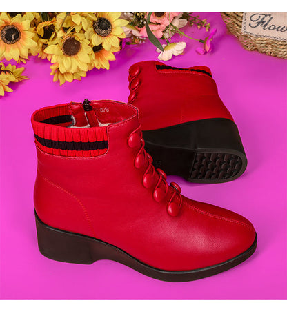 👢【35-41】2024 Toamnă și Iarnă Cizme populare din piele moale cu toc înclinat pentru femei---3823184