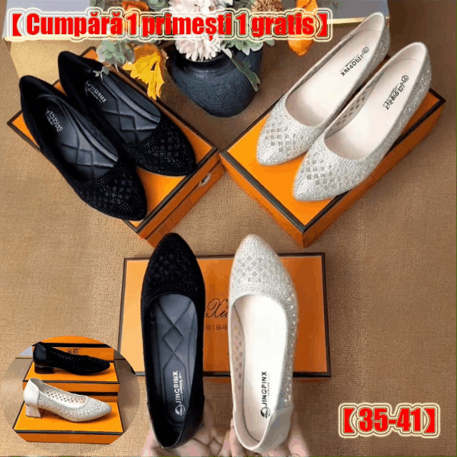 👡【Cumpără 1 primești 1 gratis】【35-41】Sandale Hot Diamond Mesh Hollow respirabile pentru damă