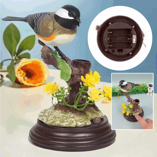🦜🐦🐦Uma criativa e adorável estatueta de pássaros, ativada por voz, ideal para decorar diversos ambientes.