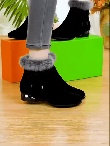 🔥👢【49% OFF】【35-41】2024 noi cizme din piele moale cu toc mediu, la modă toamnă și iarnă