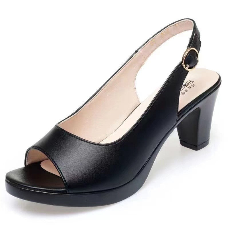 💞【Cumpara 1 obtine 1 gratuit】Sandale cu toc înalt casual, elegante, gura de pește