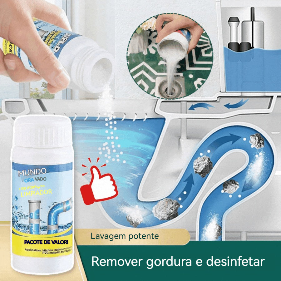 🛁💦【Compre um e leve outro grátis】🌟Desentupidor de lava-loiças e esgotos, eficaz para a gordura da cozinha e desentupimento de canos/sanitas.