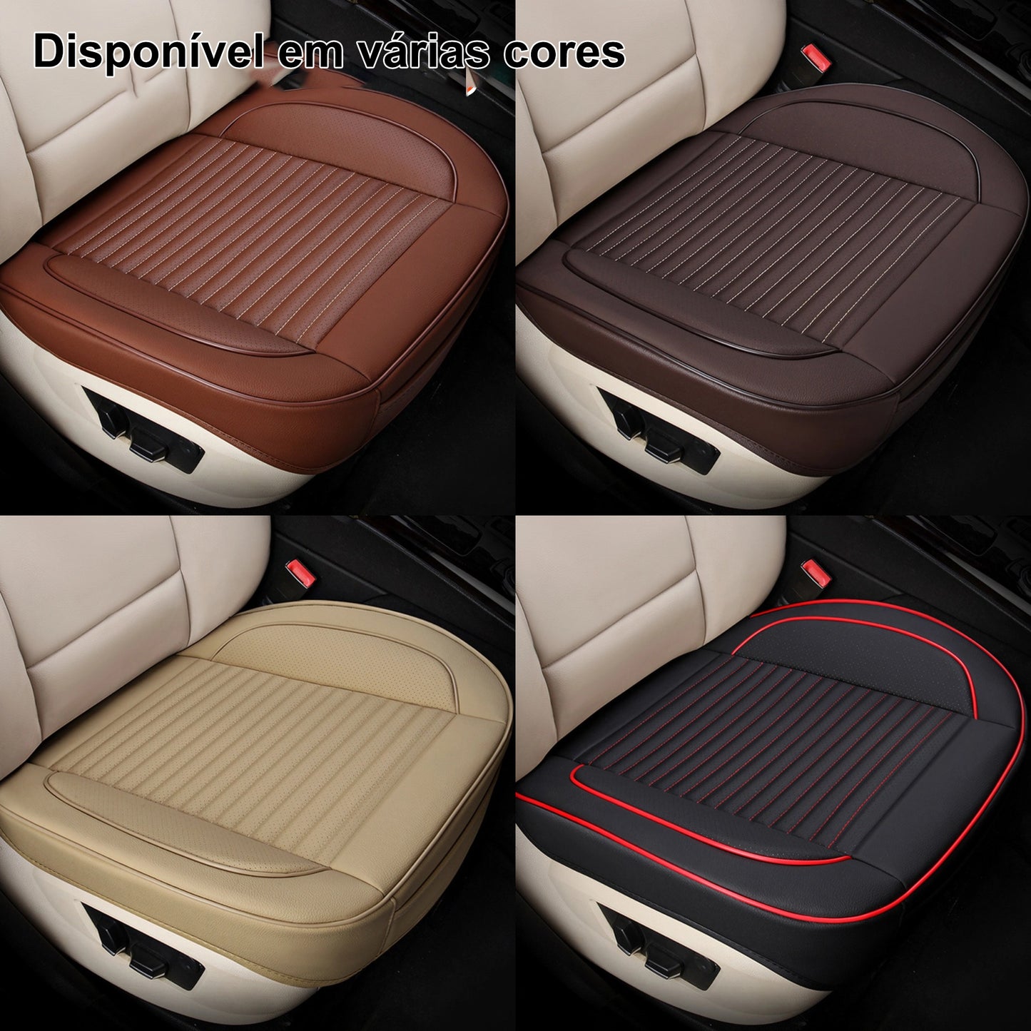 🚗Almofadas para bancos de automóveis em pele genuína com cobertura total