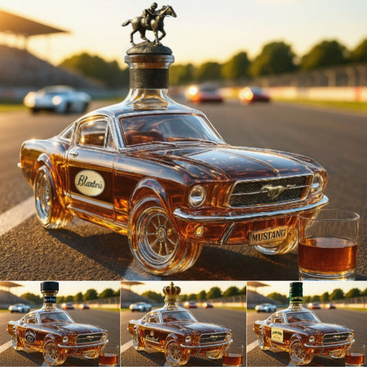 🔥🚗 Garrafa de Whisky Mustang,Pode ser utilizado para armazenar vinho, bebidas ou como decoração.