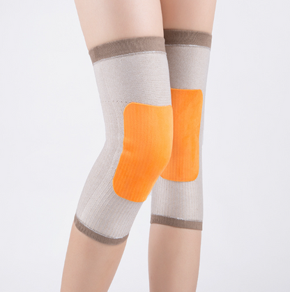 🔥✅【40-105kg】Înveliș termic pentru genunchi din cașmir, Are elastic sus tine genunchiul sau tine de cald❤️