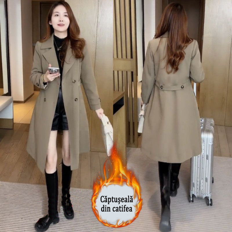 🔥【S-3XL】2024 Jachetă de vânt de damă îngroșată de catifea stil nou__3839300