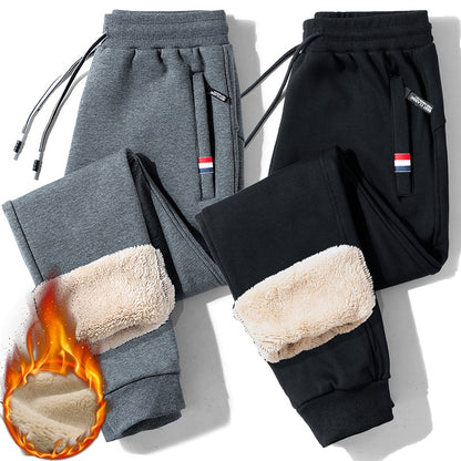👖🔥2024 Iarna Bărbați de iarnă Lambswool îngroșat Casual cald Sweatpants cald_3834194