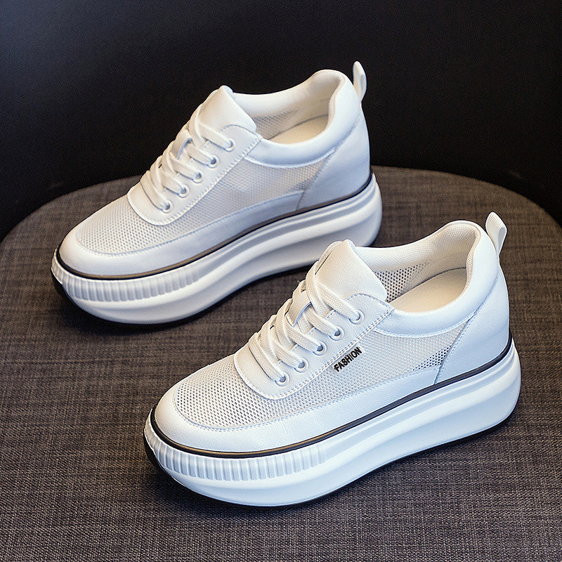 👟【34-40】Pantofi noi de vară cu platformă și talpă groasă, cu tocuri adânci și respirabile, pentru femei | Mărime standard, alegeți cu încredere🎁