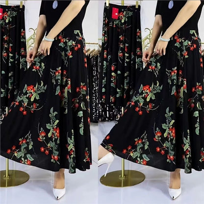 💖【Reducere pe timp limitat】 🌸【L-5XL】2025 fustă lungă nouă cu talie înaltă imprimată