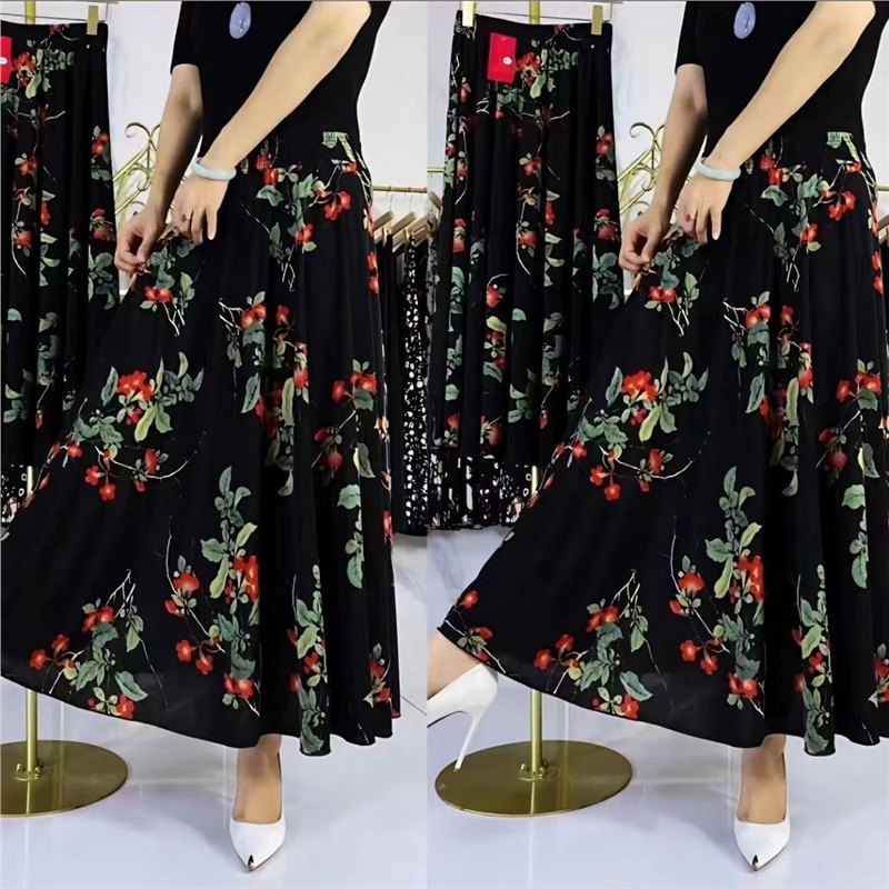 💖【Reducere pe timp limitat】 🌸【L-5XL】2025 fustă lungă nouă cu talie înaltă imprimată