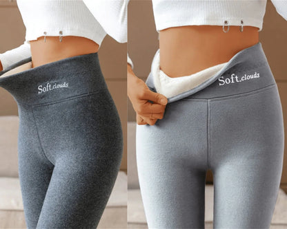 🔥【S-5XL】2024, toamnă și iarnă, jambiere calde de cașmir cu talie înaltă, pot fi purtate în aer liber[Pachet de 2 bucăți]