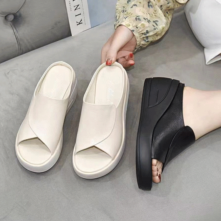 🔥👡【Cumpărați 1, primiți 1 gratuit】【35-42】 Sandale din piele naturală pentru femei la modă 2025, cu talpă moale și talpă groasă