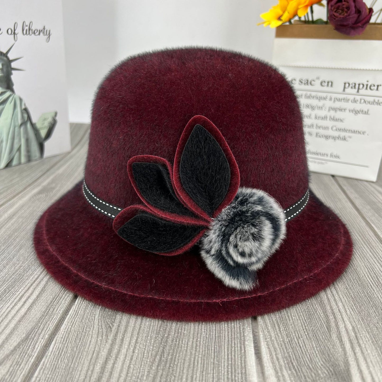 【🔥Cumpărați 1 și primiți 1 gratuit】2024 noi pălării din blană de nurcă, la modă, toamnă și iarnă_3832324