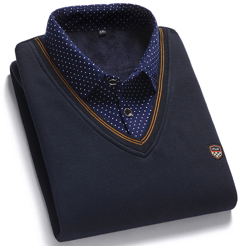 🔥👔 [M-4XL] Cămașă tricotată pentru bărbați Plus catifea pentru a se îngroșa Menține cald