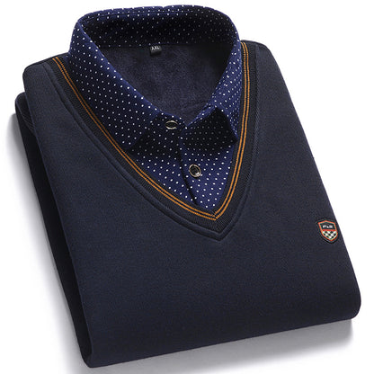 🔥👔 [M-4XL] Cămașă tricotată pentru bărbați Plus catifea pentru a se îngroșa Menține cald