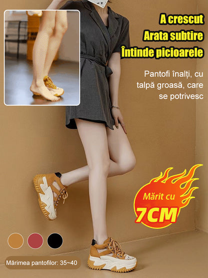 【35-40】Pantofi înalți, cu talpă groasă, care se potrivesc