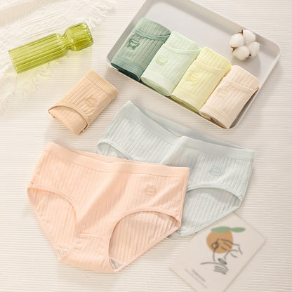 【7 bucăți】Lenjerie de corp simplu și avansată antibacteriană cu talie înaltă pentru femei 3816894