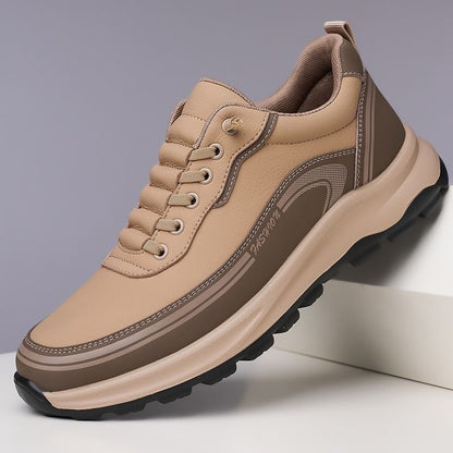 [39-45]Pantofi sport din piele rezistentă la apă și murdărie, cu talpă moale pentru confort maxim