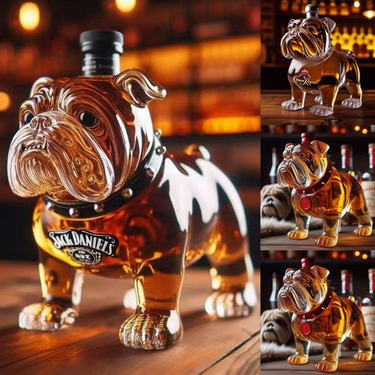 🐶Uma divertida e peculiar garrafa de whisky em forma de buldogue francês