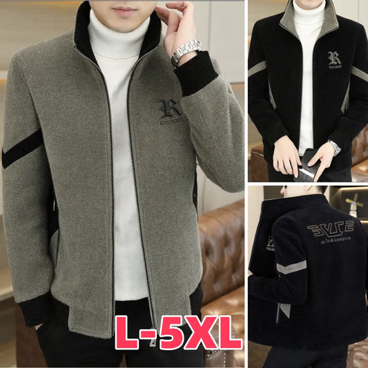 👔【L-5XL】2024 nou jachetă caldă, îngroșată, de catifea pentru bărbați