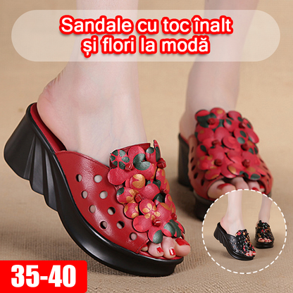 【35-40】Sandale cu toc înalt pentru femei, stil nou 2025, 100% piele naturală🔥Transport gratuit. ✅Plata la livrare