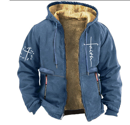 【S-3XL】La modă pentru bărbați, toamnă și iarnă, sacou îngroșat de catifea lejeră