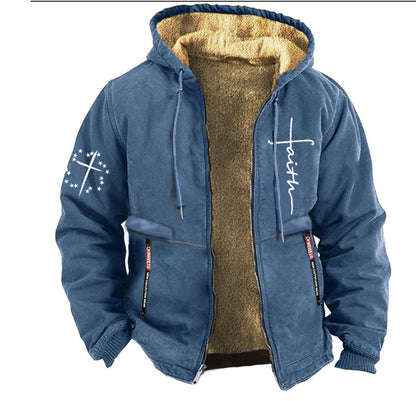 【S-3XL】La modă pentru bărbați, toamnă și iarnă, sacou îngroșat de catifea lejeră