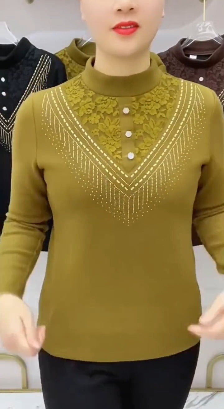 🔥⛄❄️【M-4XL】 2024 noi topuri de damă, la modă, cu gât rotund, toamnă și iarnă._3825236