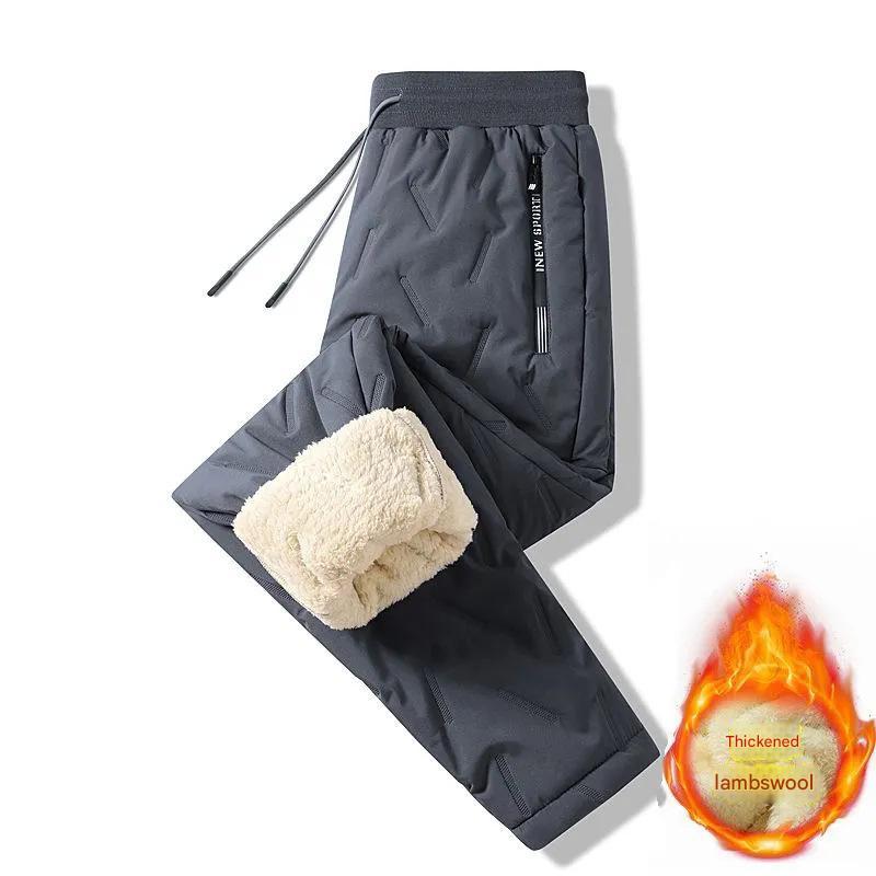 👖🔥2024 Iarna Bărbați de iarnă Lambswool îngroșat Casual cald Sweatpants cald