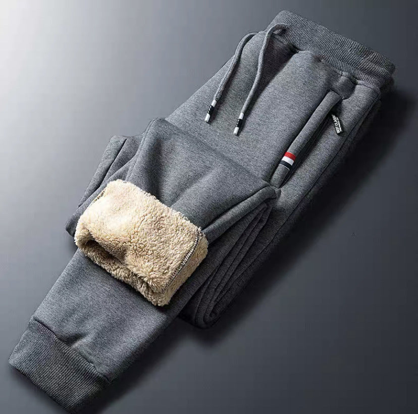 👖🔥2024 Iarna Bărbați de iarnă Lambswool îngroșat Casual cald Sweatpants cald_3834194