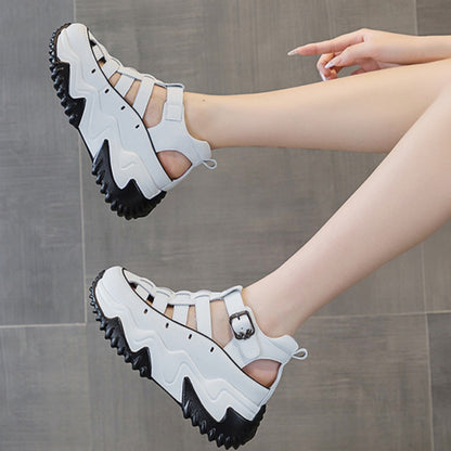 🔥【Cumpărați 1 obțineți 1 gratuit】🌸【35-40】Sandale confortabile pentru femei, la modă 2025, cu tocuri goale, confecționate din piele naturală.