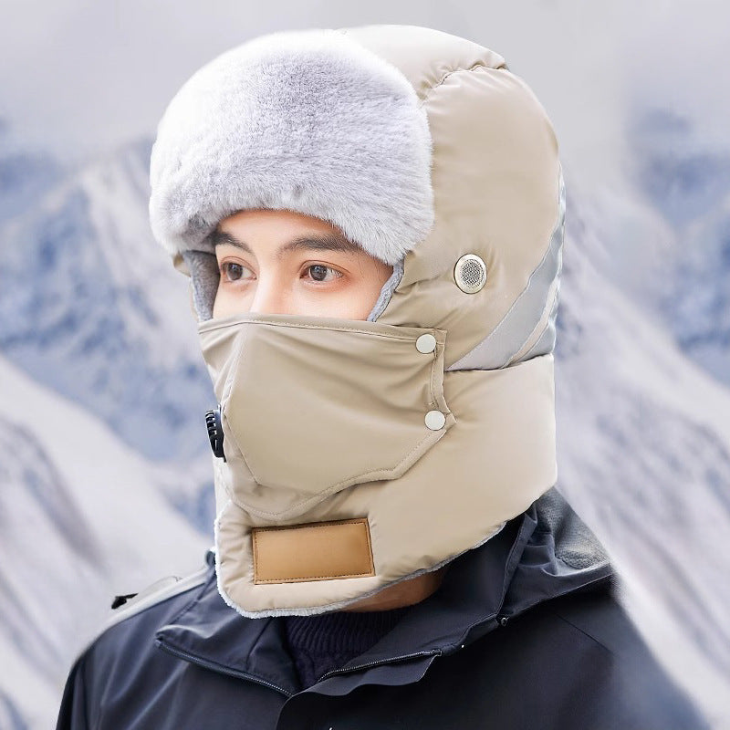 ⛄⛷ Căciulă de protecție pentru urechi, rezistentă la vânt și de pluș, caldă 3790221